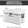 Igloo Coolers Marine Series, hielera portátil rígida y aislada ideal para pesca, campismo y navegación