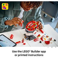 LEGO Scuderia Ferrari Charles Leclerc Casco - Juego de construcción para adolescentes y fanáticos de la F1
