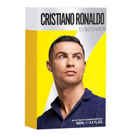 Cristiano Ronaldo CR7 Discover Eau de Toilette para Hombre, Colonia de Larga Duración con Esencia de Naranja y Pachulí