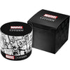 Citizen Reloj Eco-Drive Marvel Avengers para hombre, tono dorado con correa de silicona negra y ventana de calendario