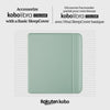 Funda Kobo Libra Colour SleepCover verde jardín, tecnología de sueño y despertador. Soporte 2 vías y cuero vegano