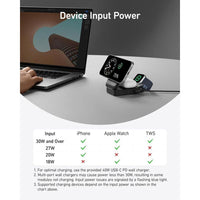 Anker MagGo Estación de carga 3 en 1 para iPhone 17, compatible MagSafe, Qi2 certificado, Apple Watch, AirPods y más