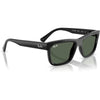 Ray-Ban Gafas de Sol Unisex con Marco Negro y Lentes Verde Oscuro, Protección UV 100%, Incluye Funda y Paño