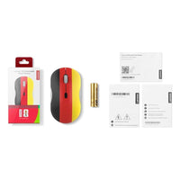 Lenovo Mouse silencioso Bluetooth 350 Fan Edition, ergonómico e inalámbrico, multimodal con batería duradera