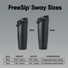 Botella de agua Owala FreeSip de acero inoxidable negro, aislamiento triple, con paja y tapa antifugas para deportes y viajes