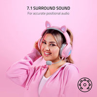 Razer Kraken Kitty V2 Pro Auriculares RGB: orejas intercambiables, iluminación reactiva y micrófono desmontable
