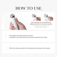 medicube Mini Booster Pro White, dispositivo facial portátil para principiantes, mejora la absorción de cuidado de piel, uso en hogar