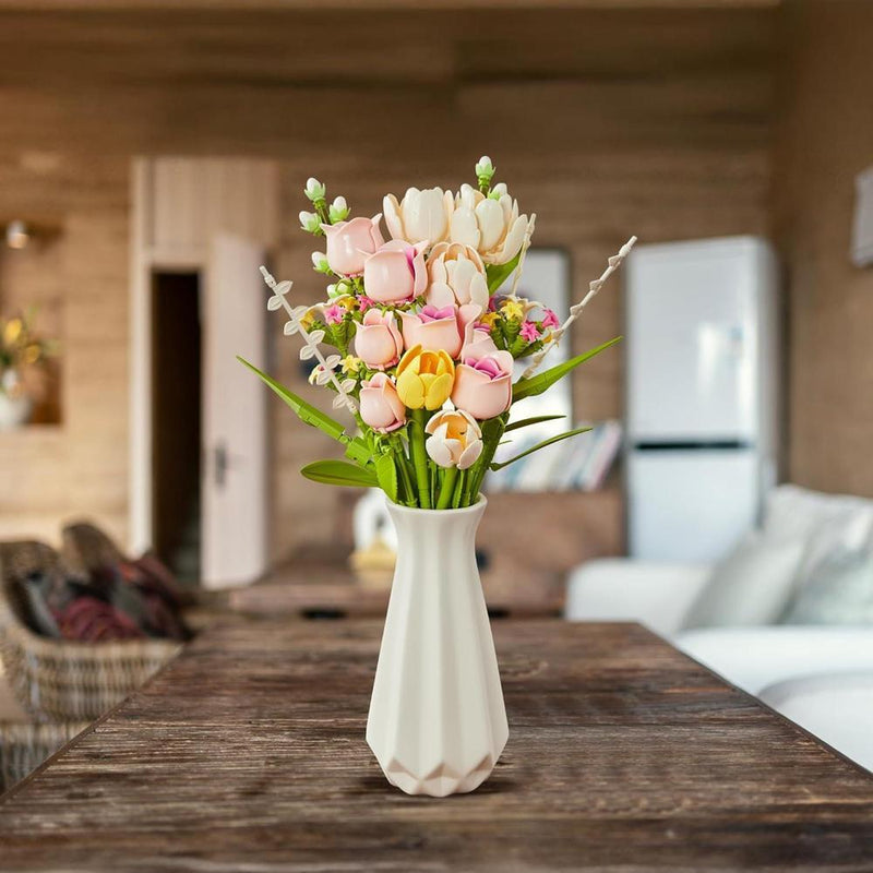 Ramo de tulipanes y rosas armables