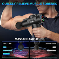 Pistola de masajes Toloco T11 Pro para tejido muscular profundo con motor silencioso y cabezales intercambiables