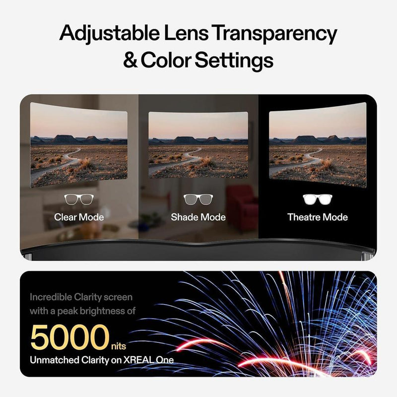 XREAL One - Gafas AR con chip X1, DoF nativas y pantalla HD, compatible con iPhone, Steam Deck, Mac y más