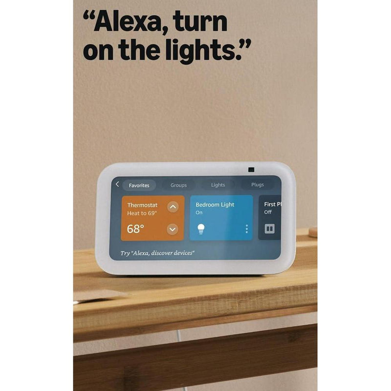 Amazon Echo Show 5, dispositivo inteligente con pantalla táctil de 5.5", sonido claro y profundo, control de dispositivos y funciones de videollamada