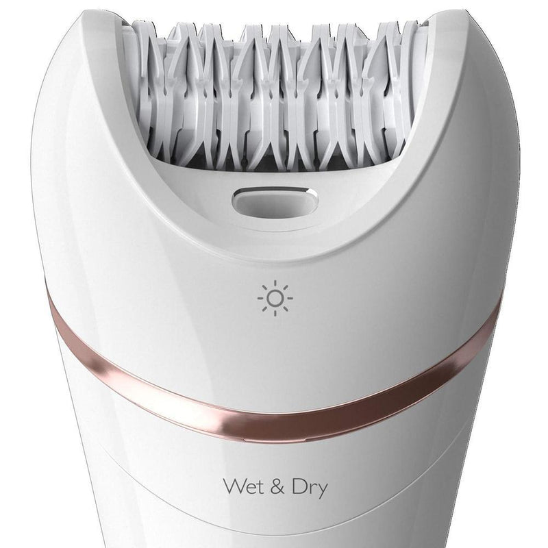 Philips Depiladora Serie 8000 Húmedo y Seco con 8 Accesorios Incluidos para una Experiencia de Depilación Completa