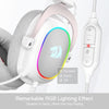 Redragon H510 Zeus-X RGB Auriculares gaming Blanco con sonido 7.1, controladores de audio en almohadillas de espuma viscoelástica