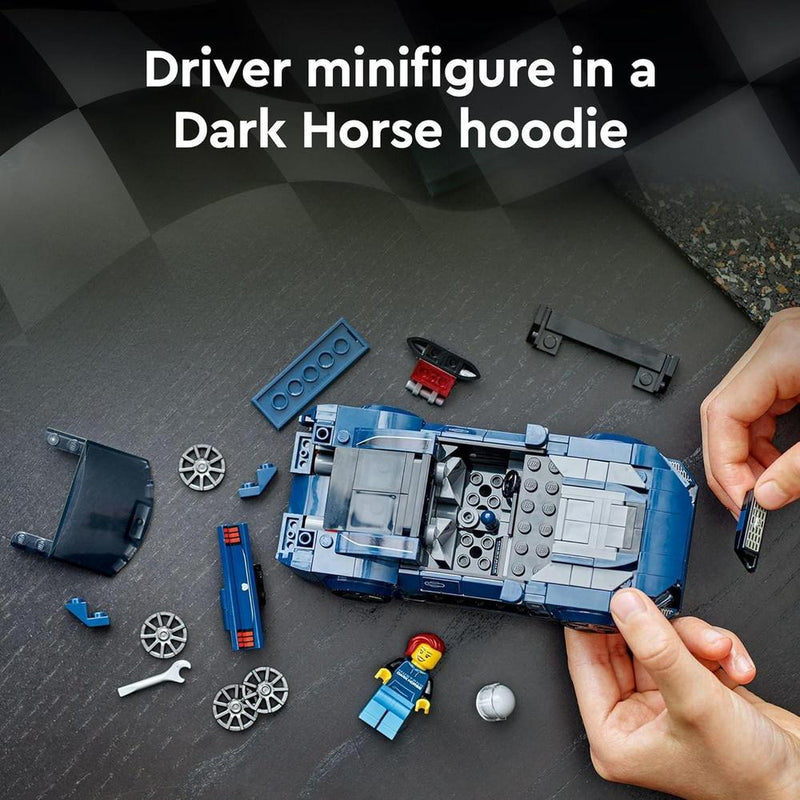LEGO Speed Champions Ford Mustang Dark Horse para construir y jugar, ideal para niños y coleccionistas de autos