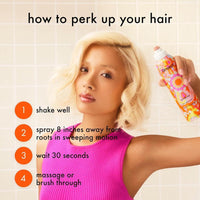 amika Champú seco sin talco, refresca raíces con volumen sin residuos blancos para todo tipo de cabello