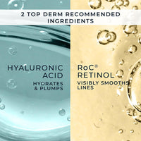 RoC Hidratante Facial Antienvejecimiento con Retinol y Ácido Hialurónico para Líneas Finas, Manchas Oscuras y Cicatrices