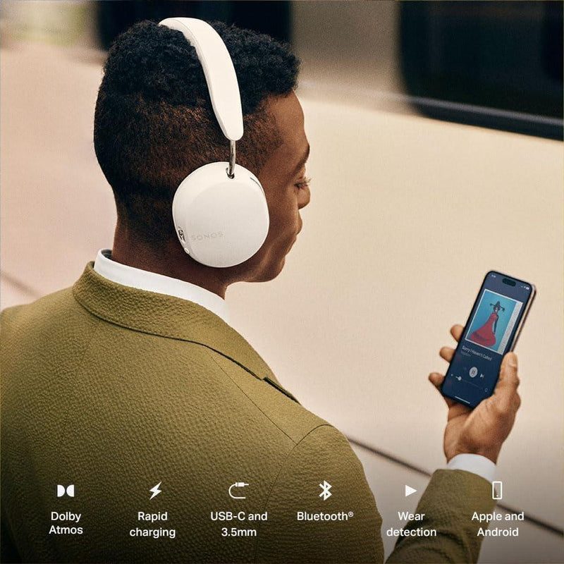 Auriculares Sonos Ace Inalámbricos Supraaurales Con Cancelación De Ruido Dolby Atmos Negro