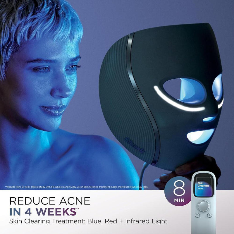 Shark CryoGlow Máscara Facial LED con Refrigeración, Reparación Antienvejecimiento y Manchas, Terapia de Luz Infrarroja, Control Remoto