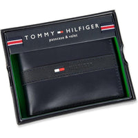 Billetera Tommy Hilfiger para hombre diseño clásico de cuero auténtico