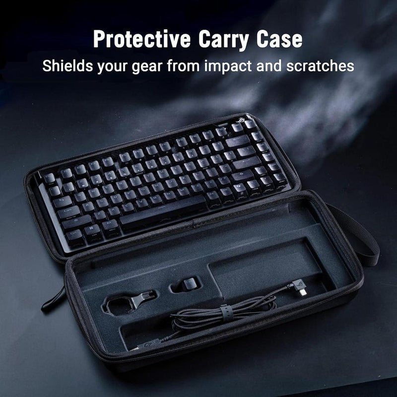 ASUS ROG Falchion Ace 75 HE Teclado para juegos con efecto analógico, interruptor magnético HFX V2 y sondeo de alta frecuencia