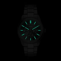 Reloj multifuncional de acero inoxidable Fossil Pearson para hombre, resistente a los arañazos, con subesferas de día y fecha