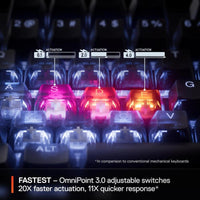 Teclado gaming SteelSeries Apex Pro Mini con interruptores ajustables OmniPoint 3.0, rapid trigger y modo de protección