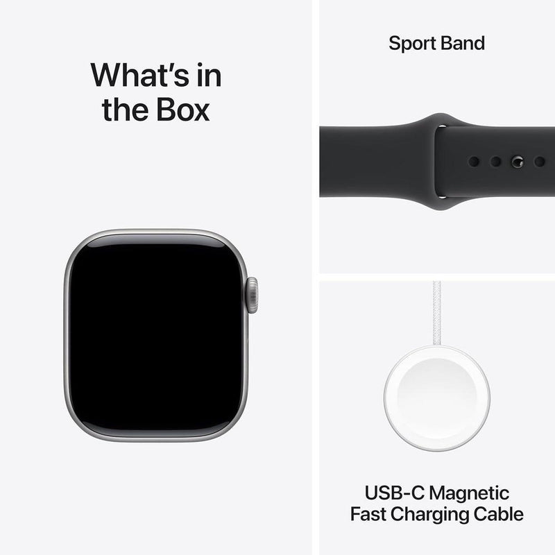 Apple Watch Series 11 GPS con caja de aluminio gris espacial y correa deportiva negra, monitor de salud y fitness