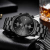 Reloj cronógrafo para hombre GOLDEN HOUR, acero inoxidable, resistente al agua, movimiento de cuarzo y fecha automática