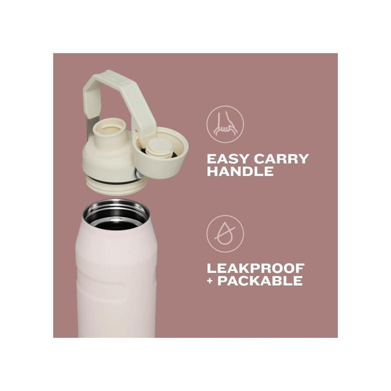 Stanley IceFlow - Botella deportiva de rápido flujo, ligera y a prueba de fugas para viajes y deportes, acero inoxidable aislado, sin BPA