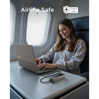Banco de energía portátil Lenovo con 20,000 mAh, 3 puertos USB-C, cargador híbrido digital y pantalla TFT para viajes