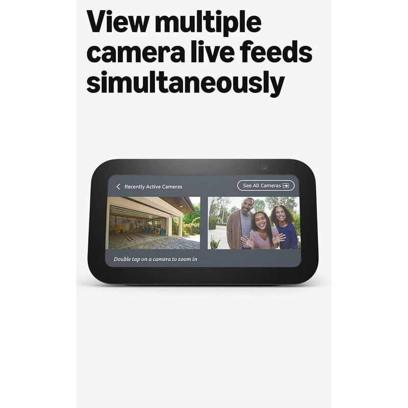 Amazon Echo Show 5 con pantalla inteligente, 2x bajo y sonido claro, con control de dispositivos del hogar, carbón