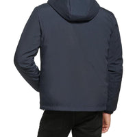 Chaqueta cortavientos de Calvin Klein para hombre con capucha, diseño versátil, resistente al agua y viento, ideal para clima frío