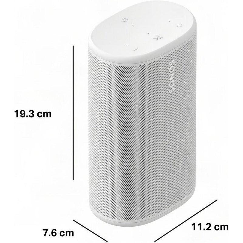 Sonos Play - Altavoz Bluetooth portátil con WiFi y Alexa, batería de larga duración y base de carga, color blanco