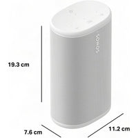 Sonos Play - Altavoz Bluetooth portátil con WiFi y Alexa, batería de larga duración y base de carga, color blanco