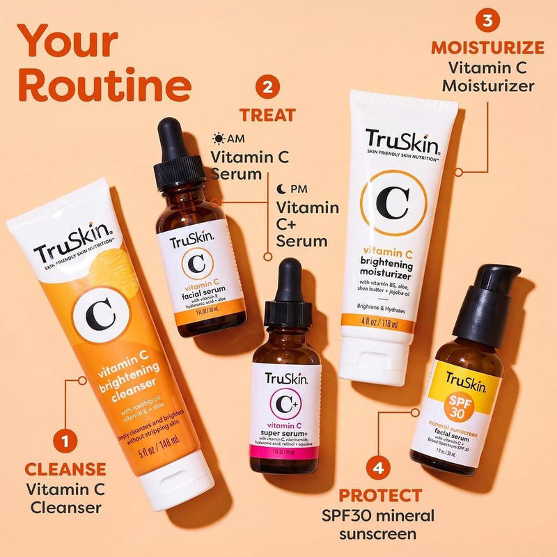 Suero Facial TruSkin Vitamina C Ácido Hialurónico Vitamina E 30ml
