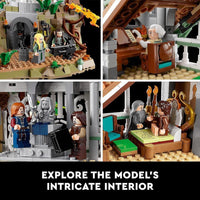 LEGO Icons Rivendell de El Señor de los Anillos: construye y exhibe con minifiguras legendarias, gran regalo para cinéfilos