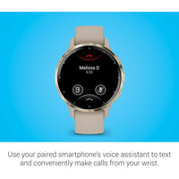 Garmin Venu 3S Smartwatch Dorado Suave Con Bisel De Acero Inoxidable, Pantalla Táctil AMOLED, Correa De Silicona