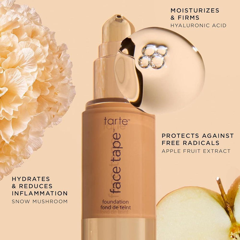 Base Maquillaje Tarte Face Tape Con Cobertura Completa, Acabado Mate, Vegana Y Resistente Al Agua