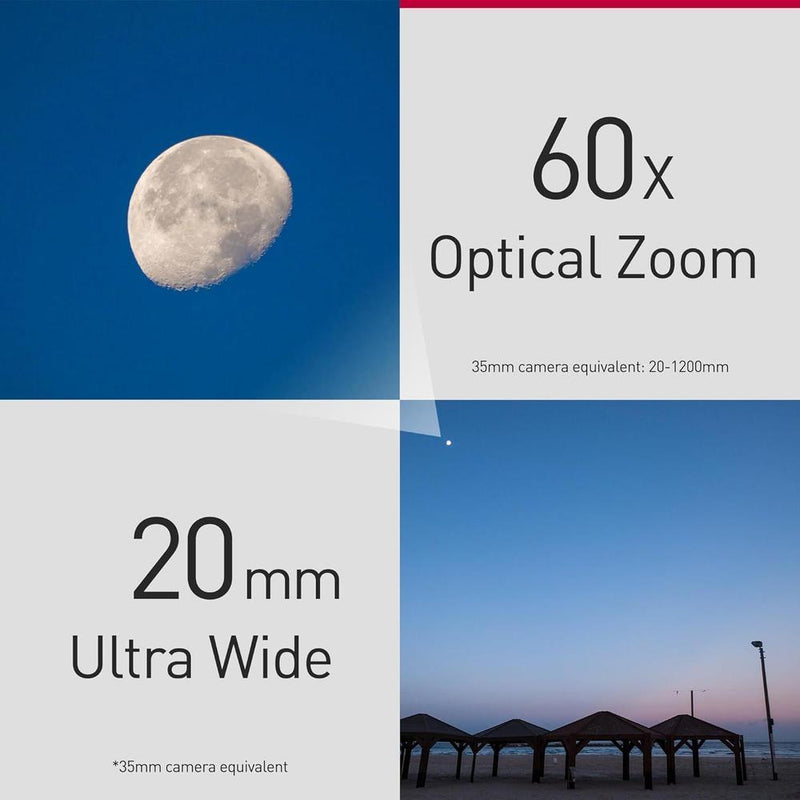 Panasonic LUMIX FZ80D Cámara compacta con zoom óptico 60x, video 4K y estabilizador de imagen óptica de potencia