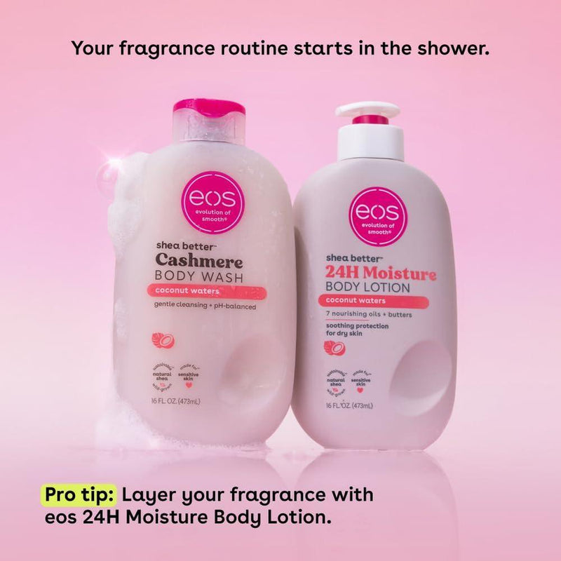 Eos Shea Better Cashmere Gel de Baño, Fórmula Cremosa, 473 ml