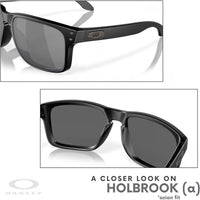 Oakley Holbrook Asian Fit - Gafas de sol hombre con kit de cuidado y correa de seguridad incluidas para mayor protección