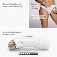 Braun IPL Silk Expert Pro5, dispositivo de depilación láser permanente para mujeres y hombres, con accesorios, maquinilla Venus y estuche