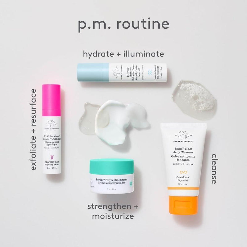Drunk Elephant The Littles Kit: 5 esenciales AM y PM de viaje, cuidado clínico limpio y libre de crueldad