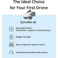 DJI Mini 4K Fly More Combo, dron con cámara UHD, cardán 3 ejes, video 10 km, retorno automático, 3 baterías incluidas