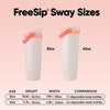 Owala FreeSip Sway Botella de agua de acero inoxidable, color naranja/bronceado con boquilla innovadora y diseño aislado