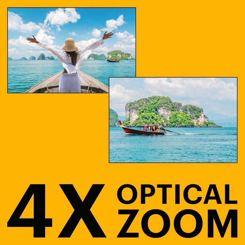 KODAK PIXPRO WPZ2 Cámara digital impermeable, resistente a golpes y polvo con WiFi, 16MP, zoom óptico 4X y video Full HD