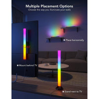 Barras de luz RGBIC con retroiluminación WiFi para TV de Govee, compatibles con Alexa y Google Assistant, múltiples opciones de colocación