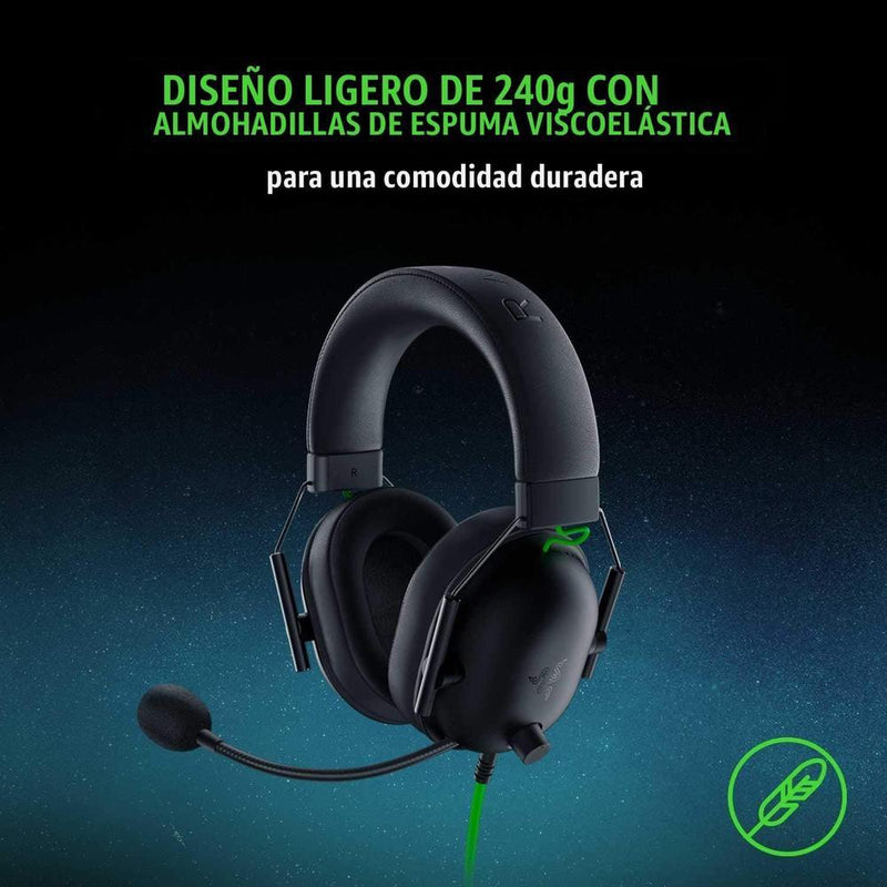 Razer BlackShark V2 X Auriculares para gamer con sonido envolvente 7.1 y almohadillas de espuma viscoelástica para PC, PS4, PS5 o Switch