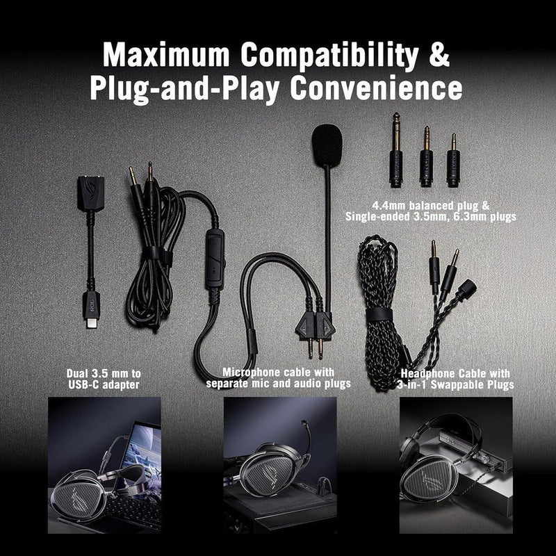 ASUS ROG Kithara Auriculares Gaming Audiófilos con Micrófono y Controladores Magnéticos