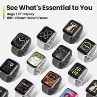 Amazfit Bip 5 Core - Reloj inteligente con duración de batería de 11 días, 120+ modos deportivos, monitor de salud, Negro